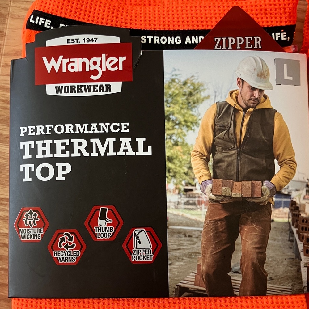Wrangler Vibrant Orange Thermal Top - Picture 2 of 2